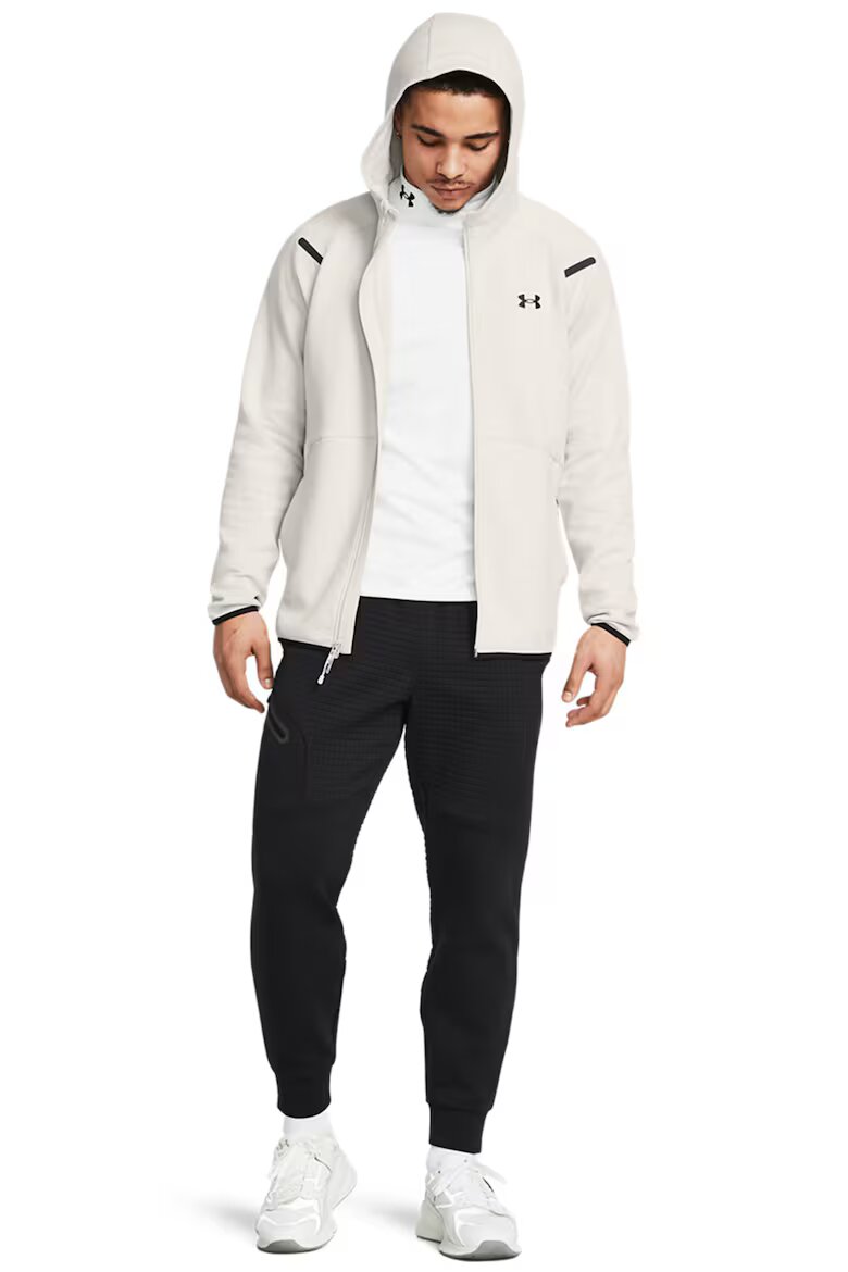Under Armour Поларено худи Unstoppable Мръснобял