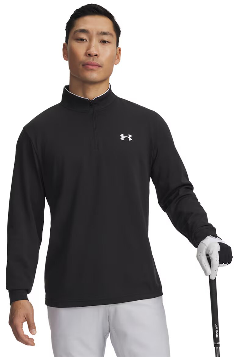 Under Armour Слим блуза за фитнес Черен