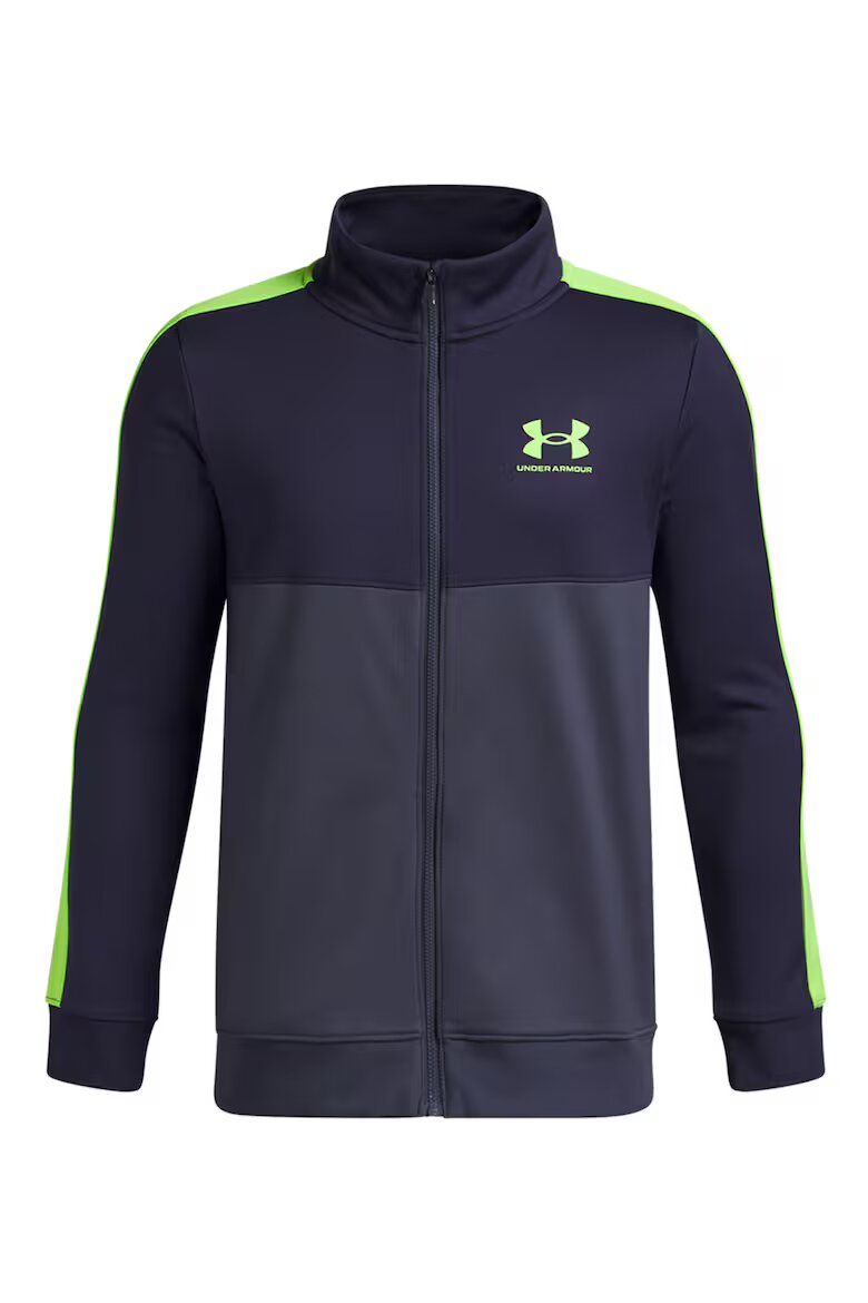 Under Armour Спортен екип Rival в цветен блок с цип Ултрамарин синьо/Лайм зелено/Tъмносив
