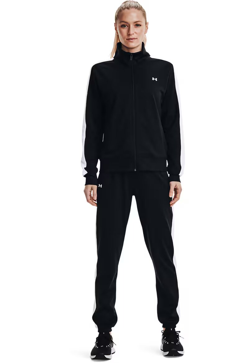 Under Armour Спортен екип Tricot с цип Бял/Черен