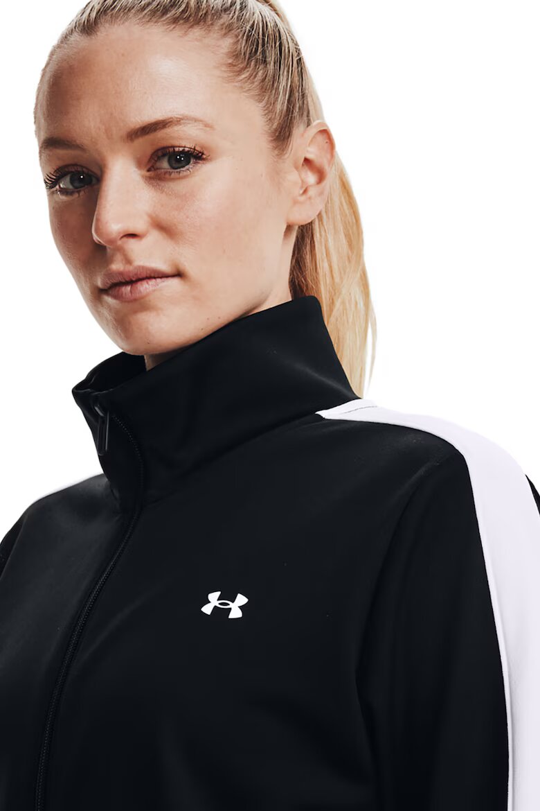 Under Armour Спортен екип Tricot с цип Бял/Черен