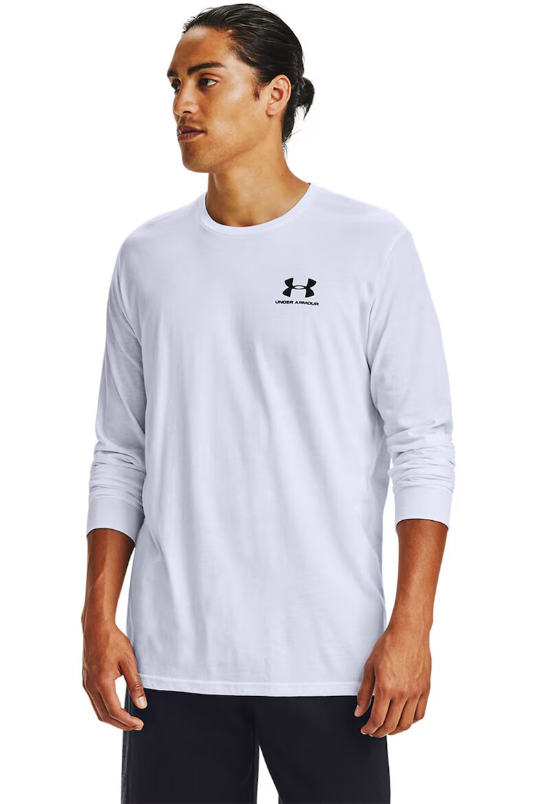 Under Armour Свободна блуза с овално деколте Бял