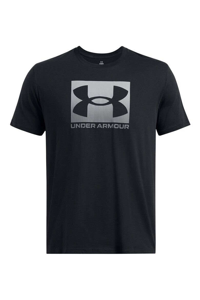Under Armour Свободна тениска Boxed с лого Черен