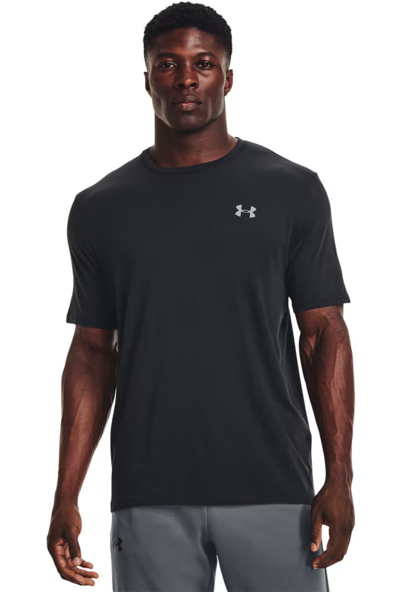 Under Armour Свободна тениска Lockup Черен/Светло сив