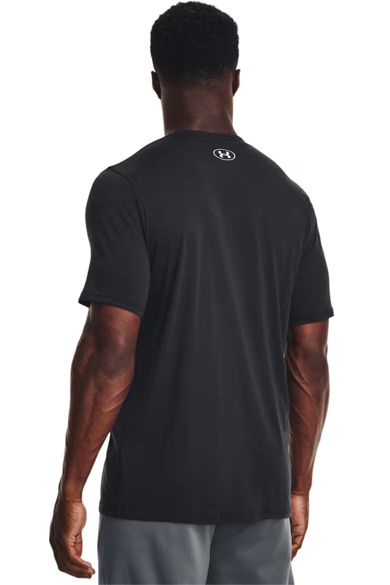 Under Armour Свободна тениска Lockup Черен/Светло сив