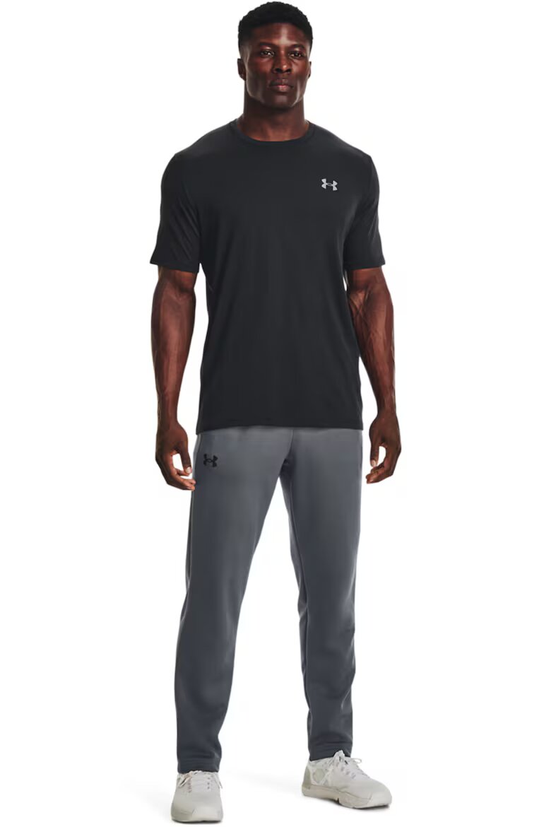 Under Armour Свободна тениска Lockup Черен/Светло сив