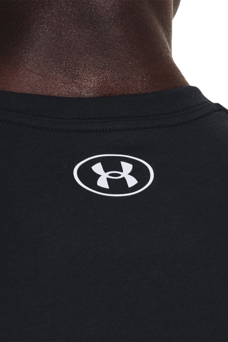 Under Armour Свободна тениска Lockup Черен/Светло сив