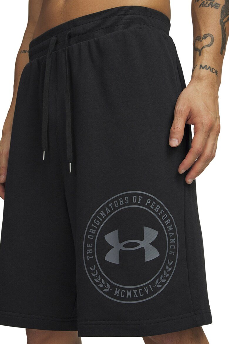 Under Armour Свободни шорти с памук Rival с лого Черен