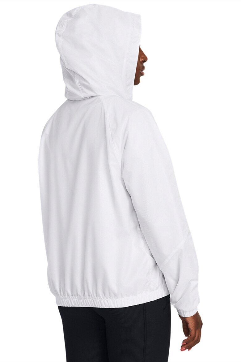 Under Armour Свободно яке Rival с цип Бял/Черен