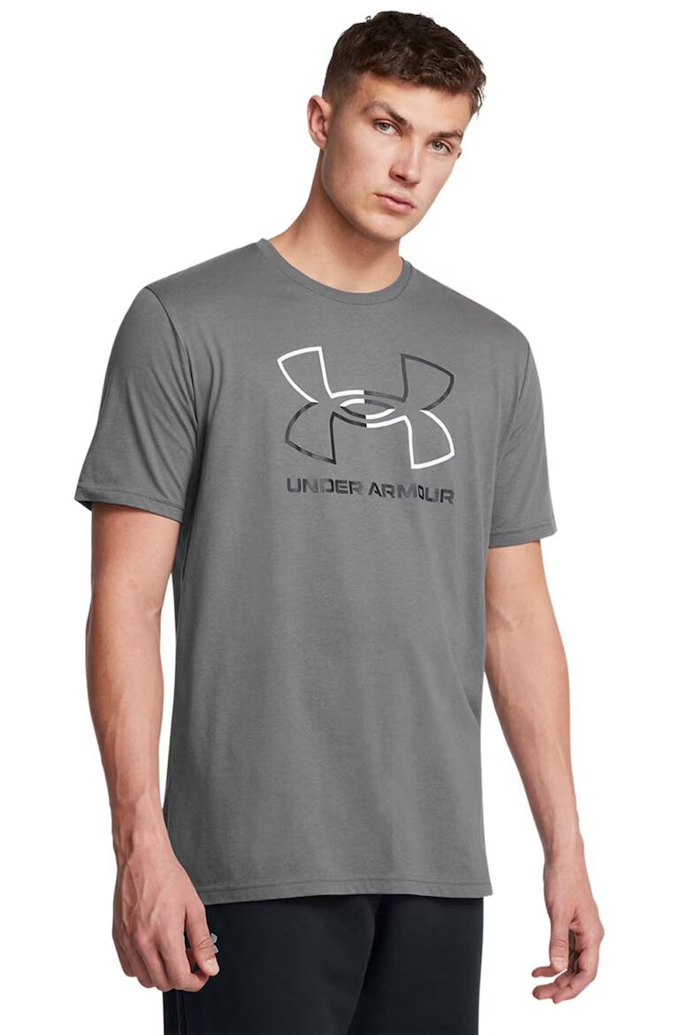 Under Armour Тениска Foundation с лого Бял/Черен/Антрацитно сиво
