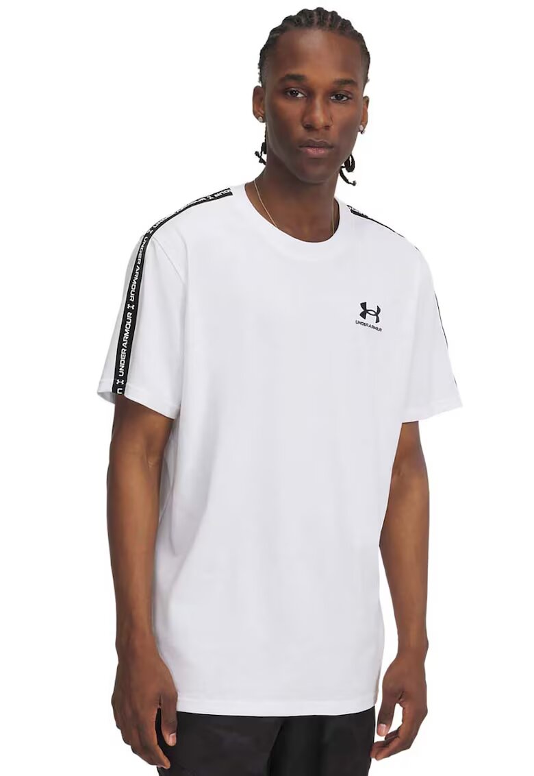 Under Armour Тениска Heavyweight Icon с памук с лого - Бял/Черен