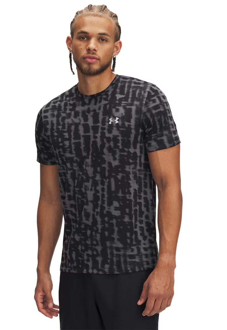 Under Armour Тениска Launch за бягане със светлоотразителни детайли - Черен/Tъмносив