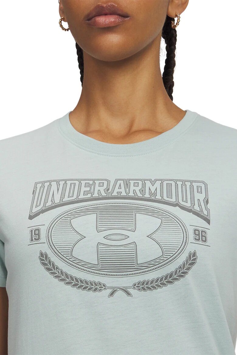 Under Armour Тениска Varsity с лого Бледозелен
