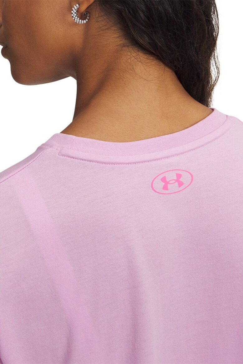 Under Armour Тениска Varsity с лого Розова сьомга
