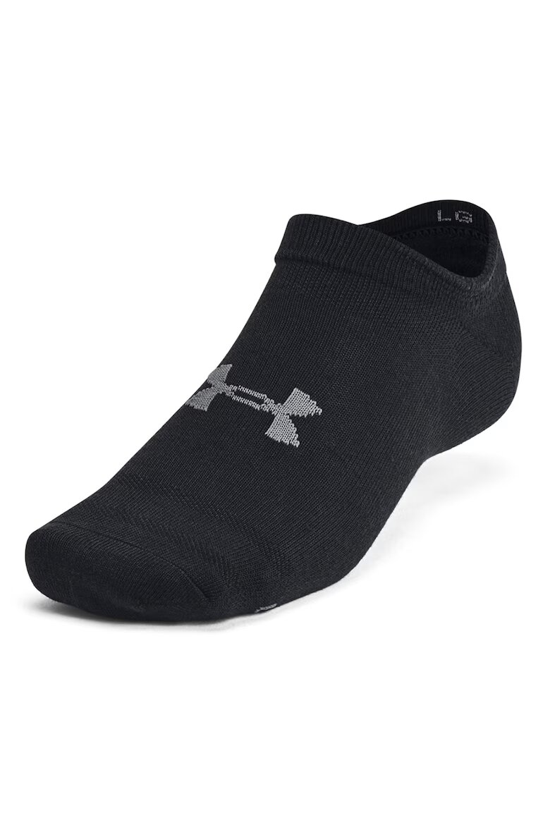 Under Armour Тренировъчни чорапи до глезена Essential - 6 чифта Черен/Сив