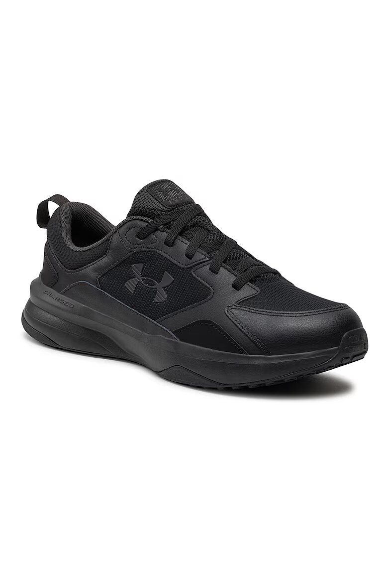 Under Armour Тренировъчни обувки Charged Edge от кожа с мрежести зони Черен
