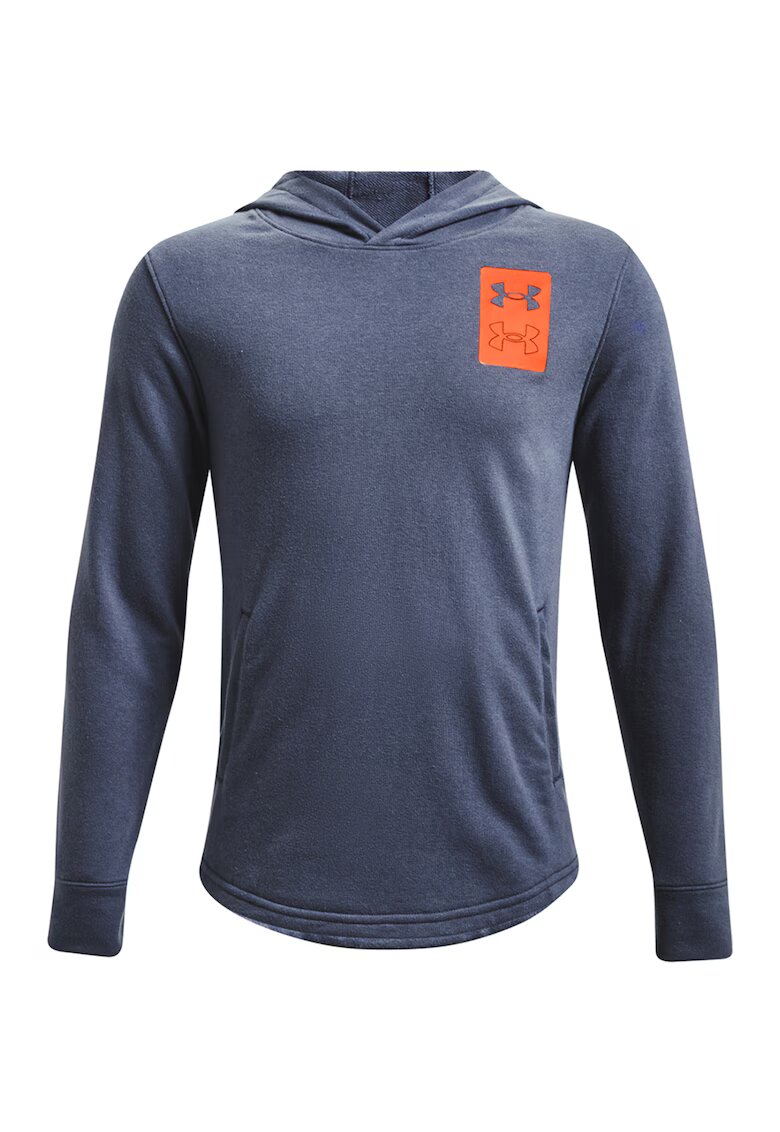 Under Armour Тренировъчно худи Rival Terry с лого - Оранжев/Тъмносин