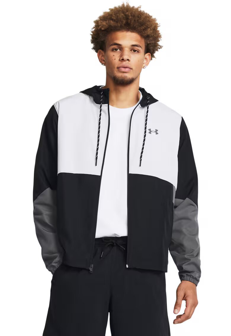 Under Armour Тренировъчно яке Legacy Windbreaker - Бял/Черен/Сив