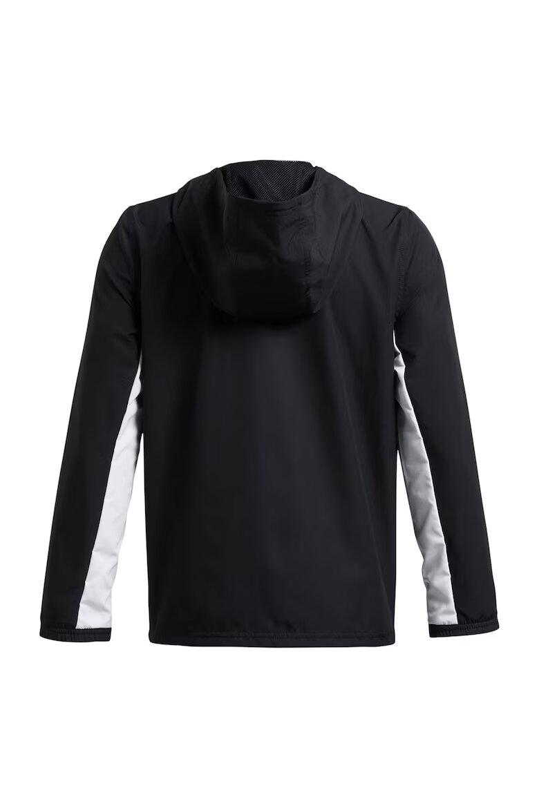 Under Armour Яке с цип и качулка Черен/Бял