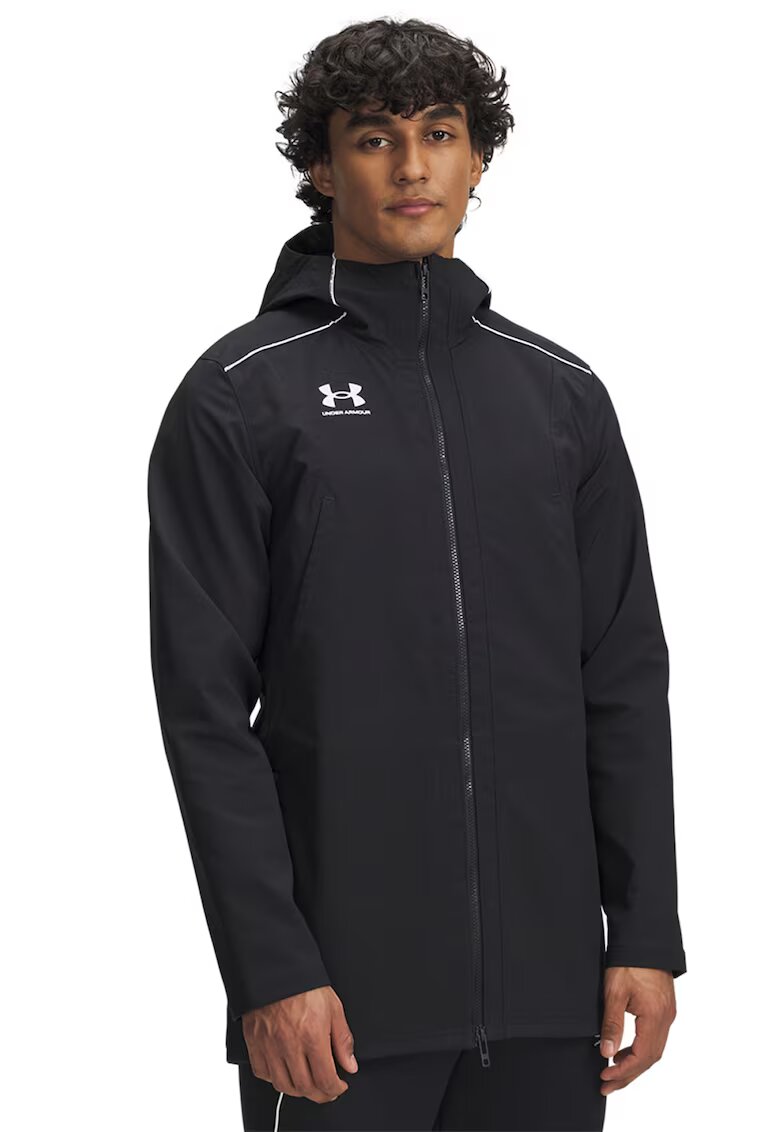 Under Armour Яке с цип и лого - Бял/Черен