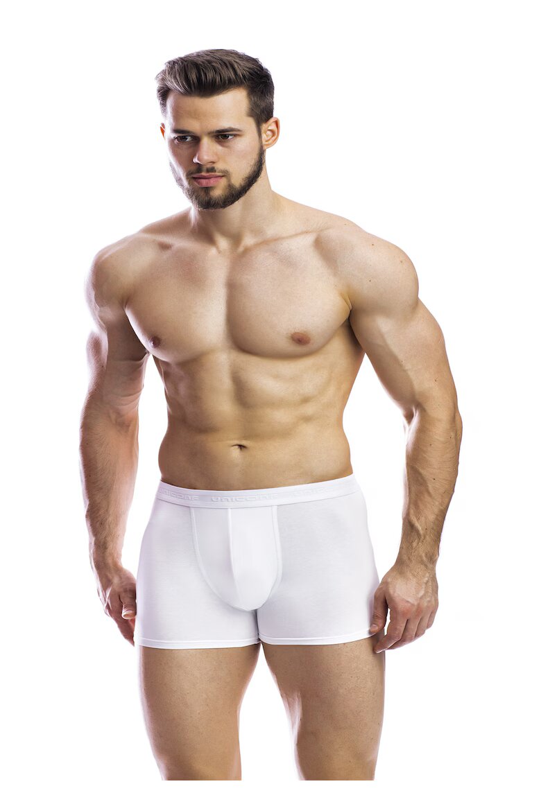 Uniconf Памучни мъжки боксерки BB08R Бял