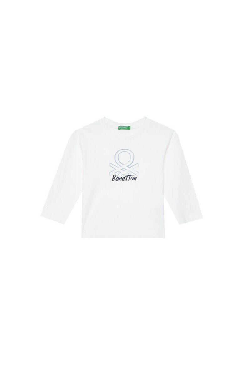 United Colors of Benetton Блуза с принт бял