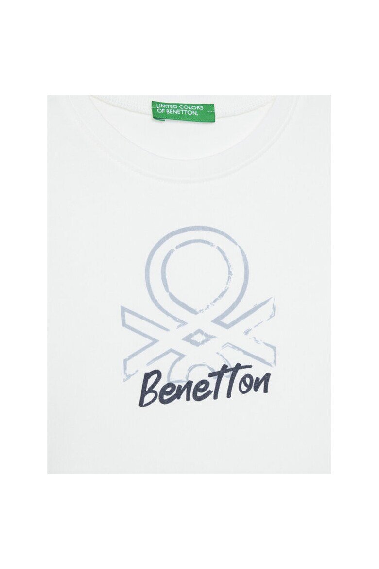 United Colors of Benetton Блуза с принт бял