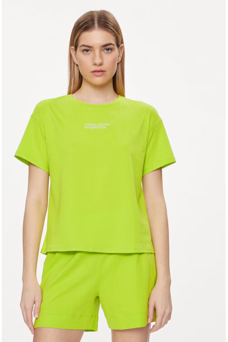 United Colors of Benetton Дамска нощница 303812799 Памук Зелен