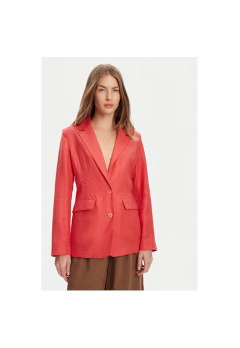 United Colors of Benetton Дамско яке 25BVDW036 - Лиосел/Външен - Червено