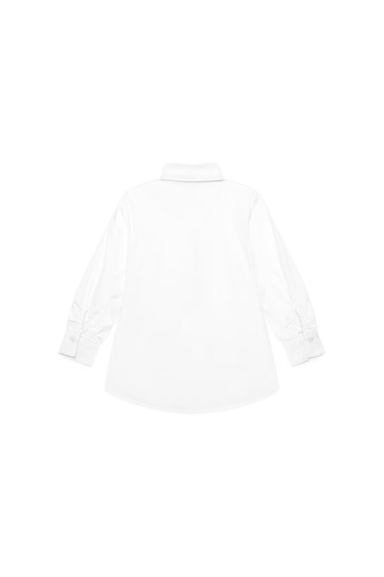 United Colors of Benetton Детска риза 5EW7CQ044 памук бяла Бял