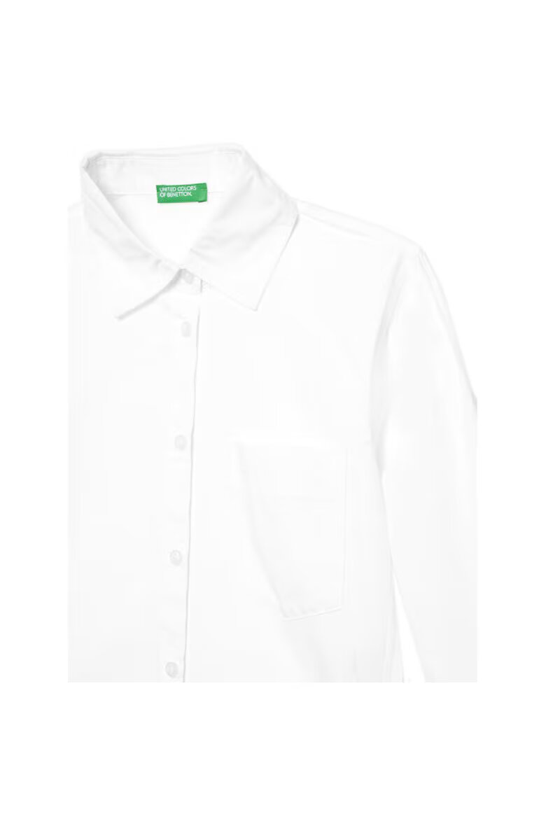 United Colors of Benetton Детска риза 5EW7CQ044 памук бяла Бял