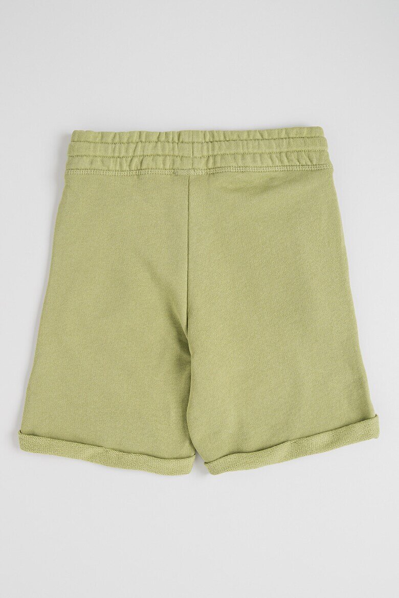 United Colors of Benetton Къс памучен панталон с регулируема талия Sage Green