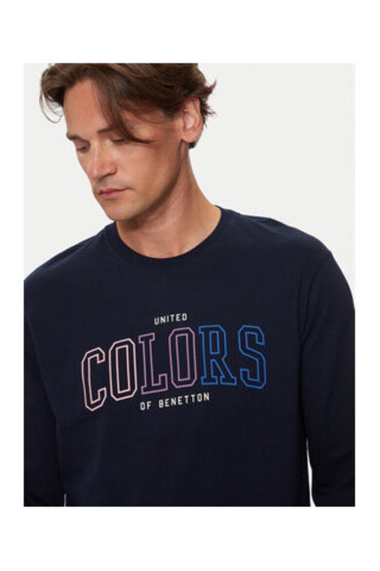 United Colors of Benetton Мъжка блуза 100% памук тъмносиня