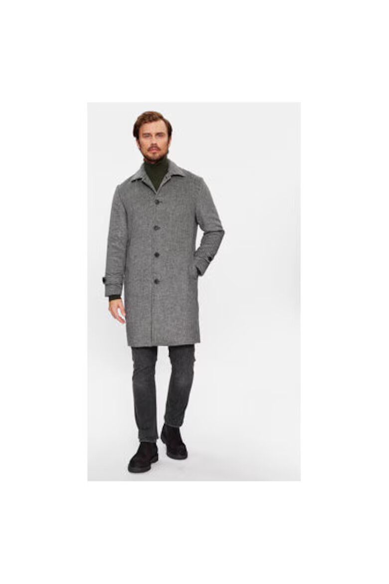 United Colors of Benetton Мъжко палто 303291259 Полиестер Сив Сив