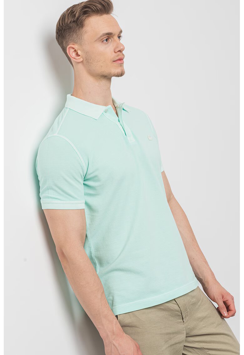United Colors of Benetton Памучна тениска с яка