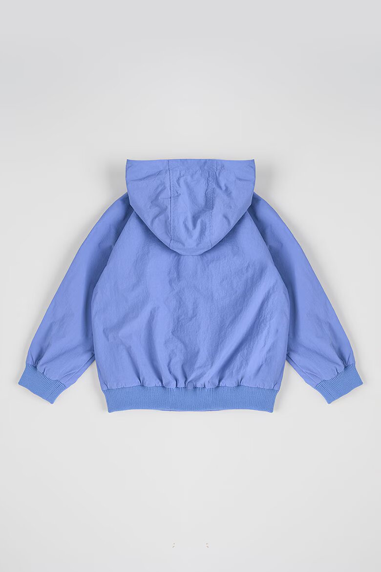United Colors of Benetton Яке с качулка и 2 джоба Прашно синьо