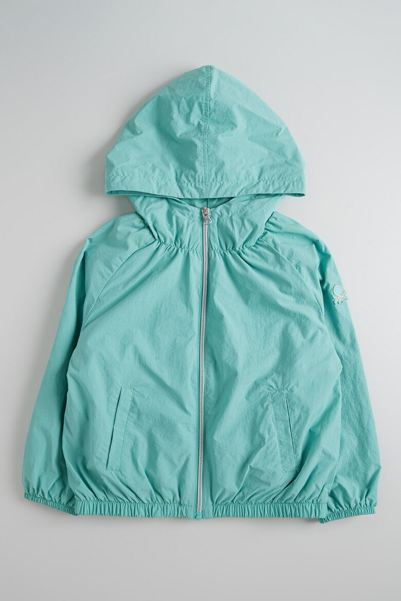 United Colors of Benetton Яке с качулка и еластични подгъви Mint