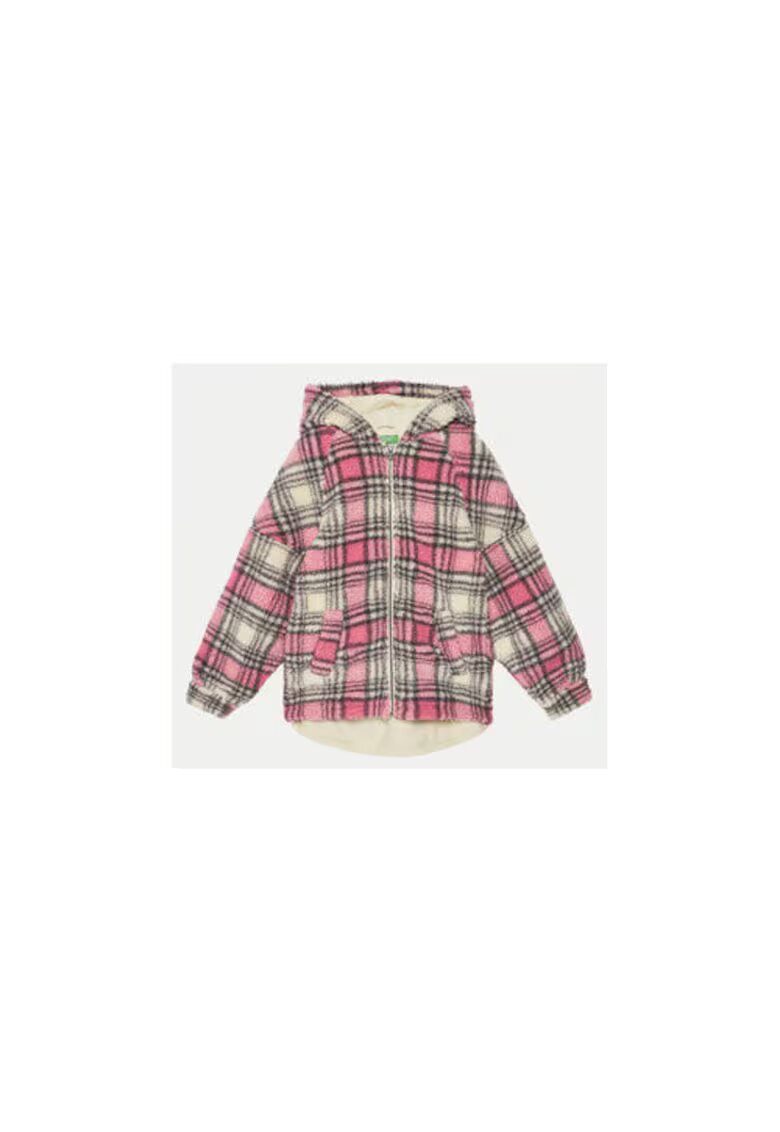 United Colors of Benetton Яке за момиче - 304521188 - Полиестер - Розов