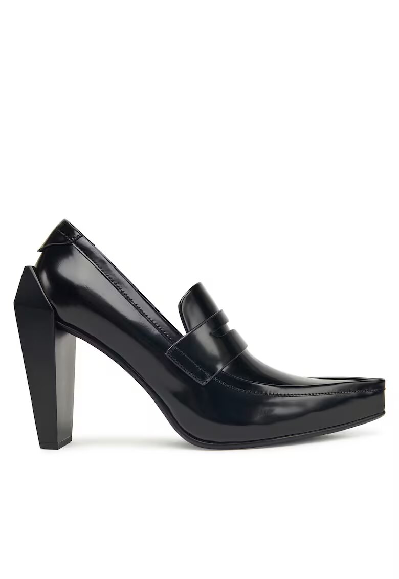 United Nude Дамски обувки - Black Gem Loafer Hi - естествена кожа