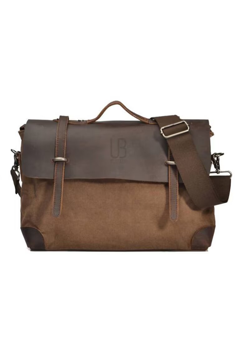Urban Bag Кожена чанта London тип Messenger - Кафяв/Карамел
