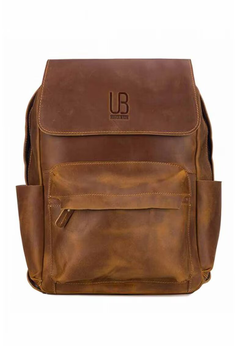 Urban Bag Унисекс кожена раница с релефно лого