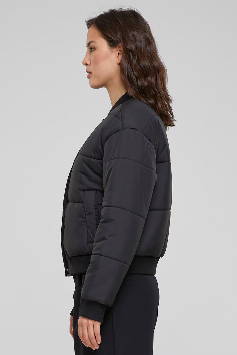 Urban Classics Бомбър яке с джобове встрани Черен