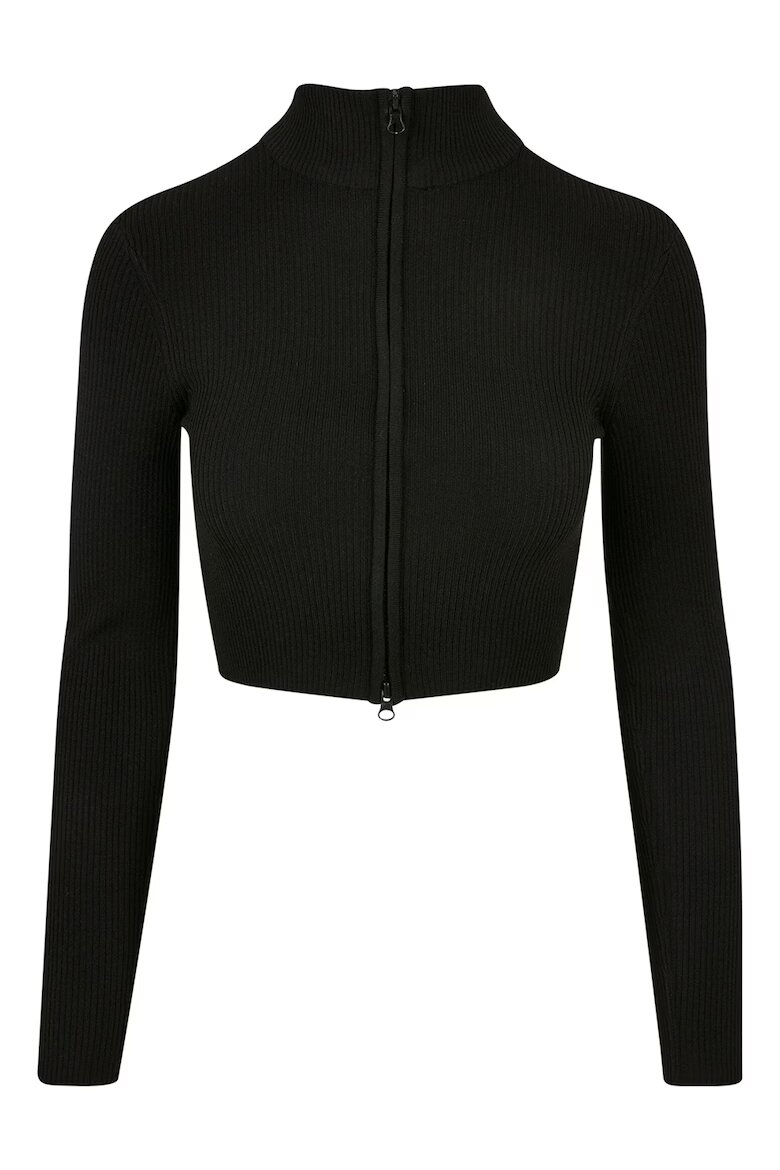Urban Classics Къса жилетка с цип Черен