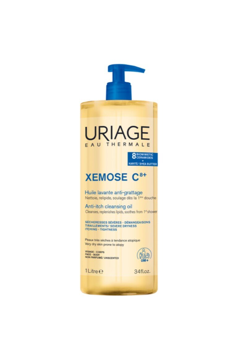 Uriage Почистващо масло за суха атопична кожа Xemose 1 l