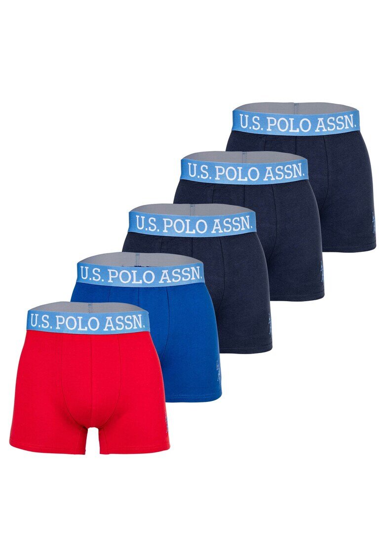 US Polo Assn Боксерки с еластична талия с лого - 5 чифта