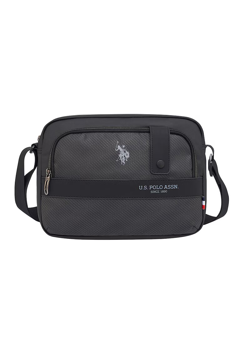 US Polo Assn Чанта през рамо с лого - Черен/Избеляло черно