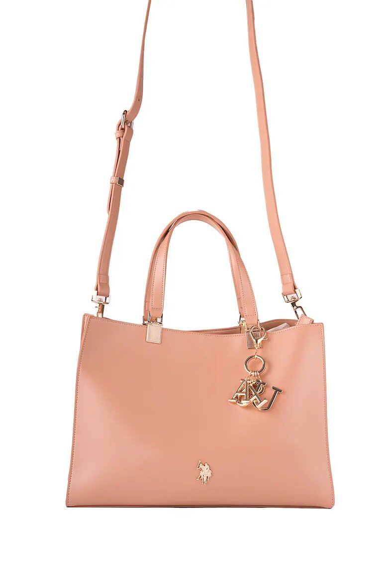 US Polo Assn Чанта Tote от еко кожа с отделяща се презрамка