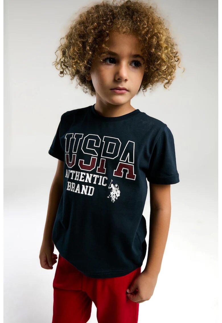 US Polo Assn Комплект от 2 части с лого - Бял/Зелен/Тъмносин
