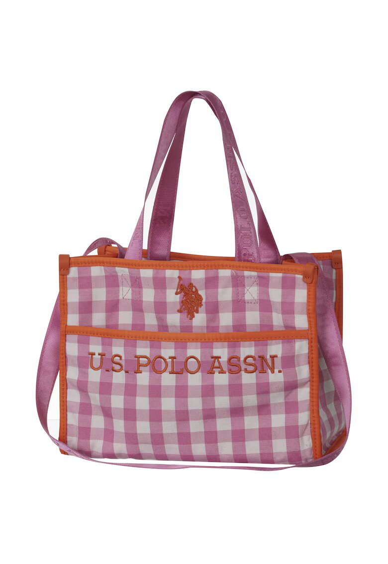 US Polo Assn Малка плажна чанта розова - 20x27 -5x10 -5см