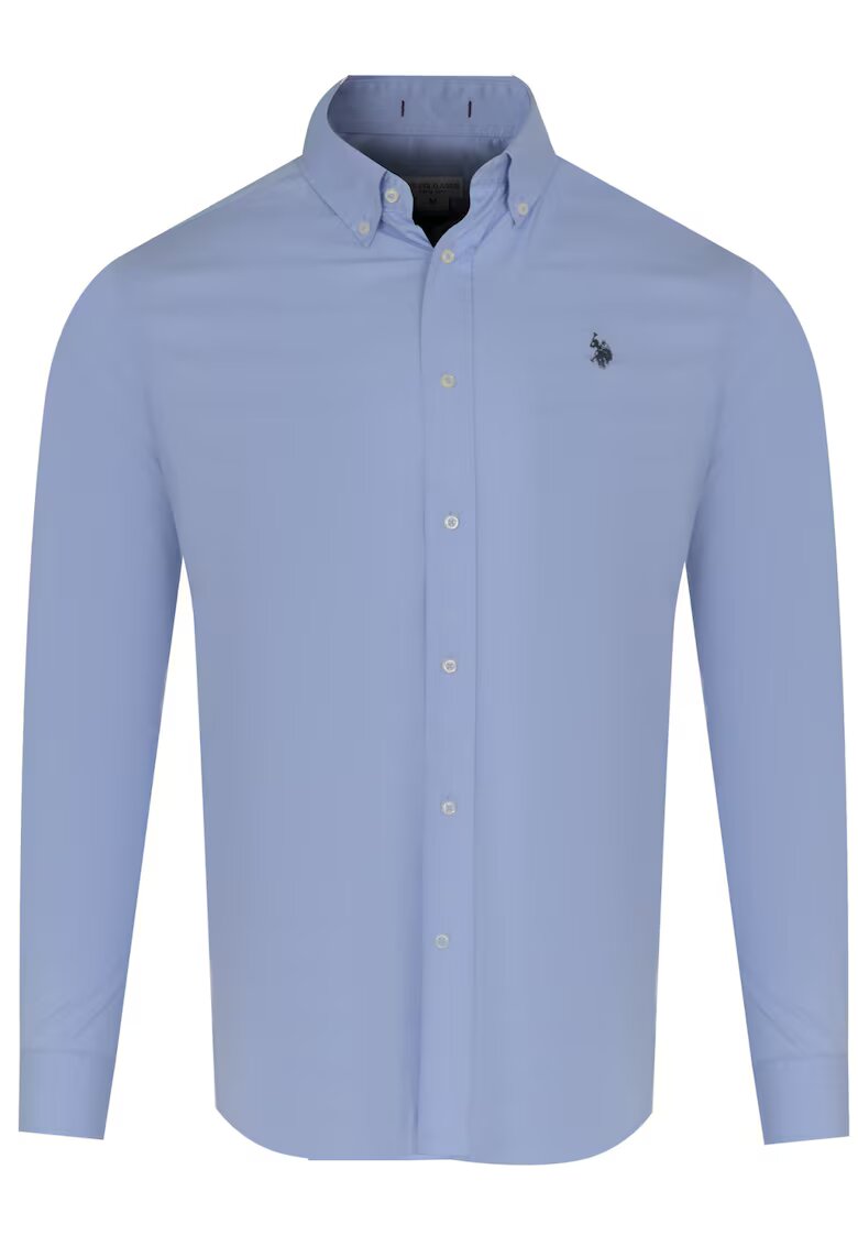 US Polo Assn Мъжка риза - Памук - Синя - Regular Fit 2597